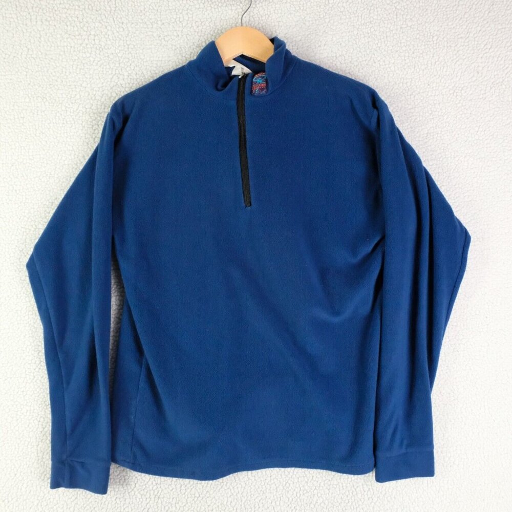 Osprey Sweater Womens Medium Blue Fleece Lightweight Quarter Zip Vintage Outdoor
